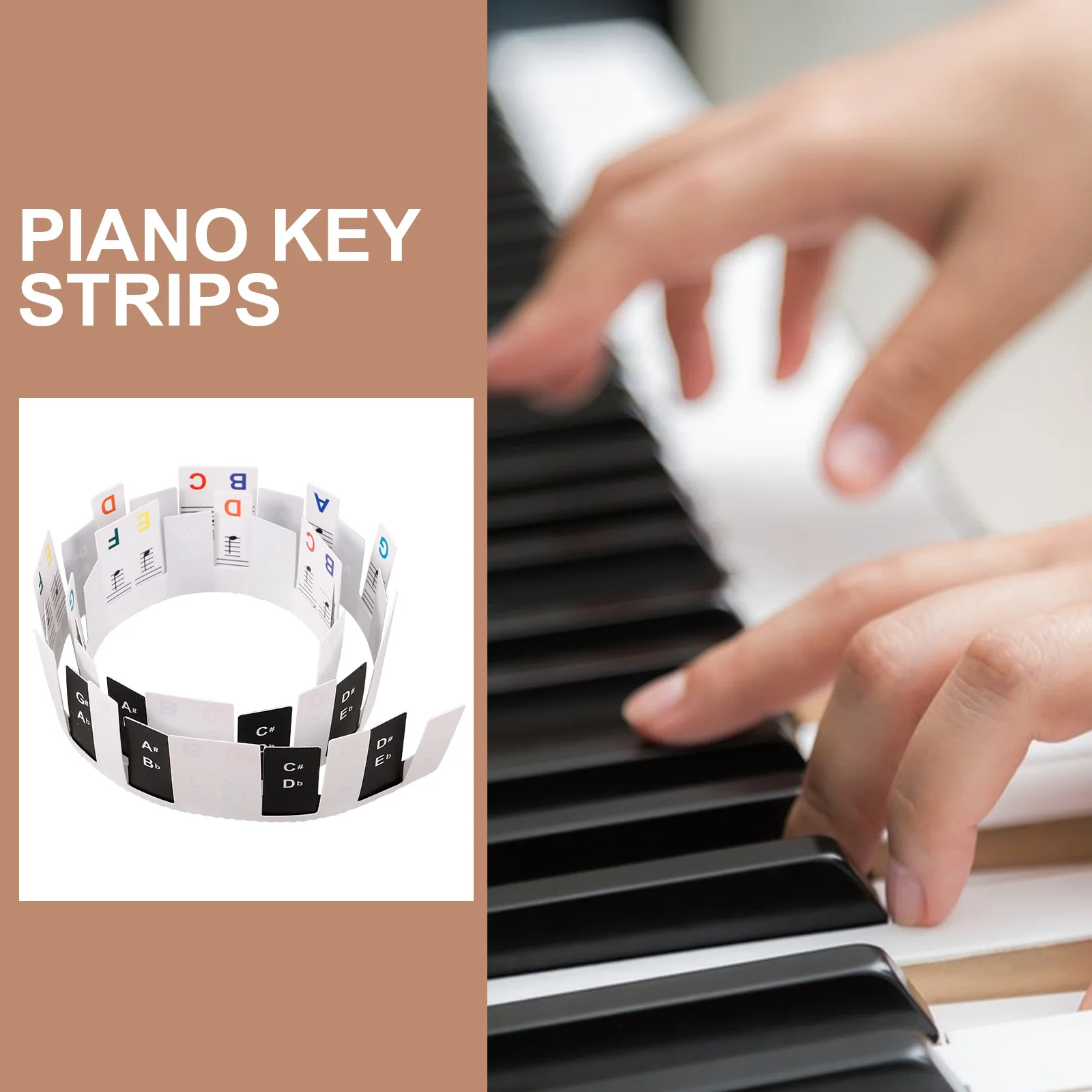 

2Pcs Piano Keyboard Stickers Removable Decals for 88 Key Pianos Easy Apply No Residue Beginner Friendly Piano Key Stickers