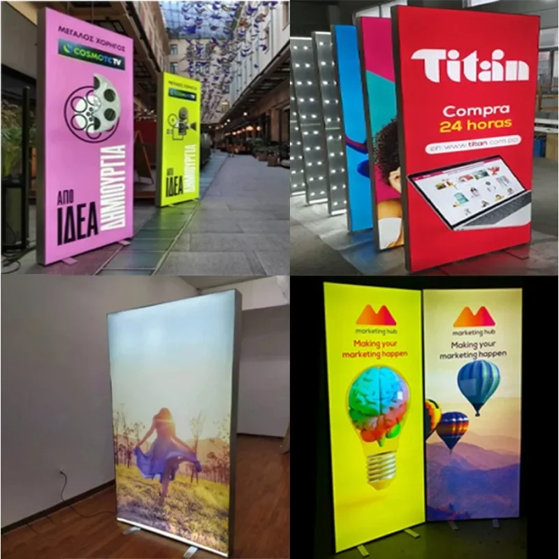 DD 100x200cm LED  Light Box custom logo Indoor Outdoor  Advertising Banner Stand Trade Show Backdrop Street Poster Display - Image 5
