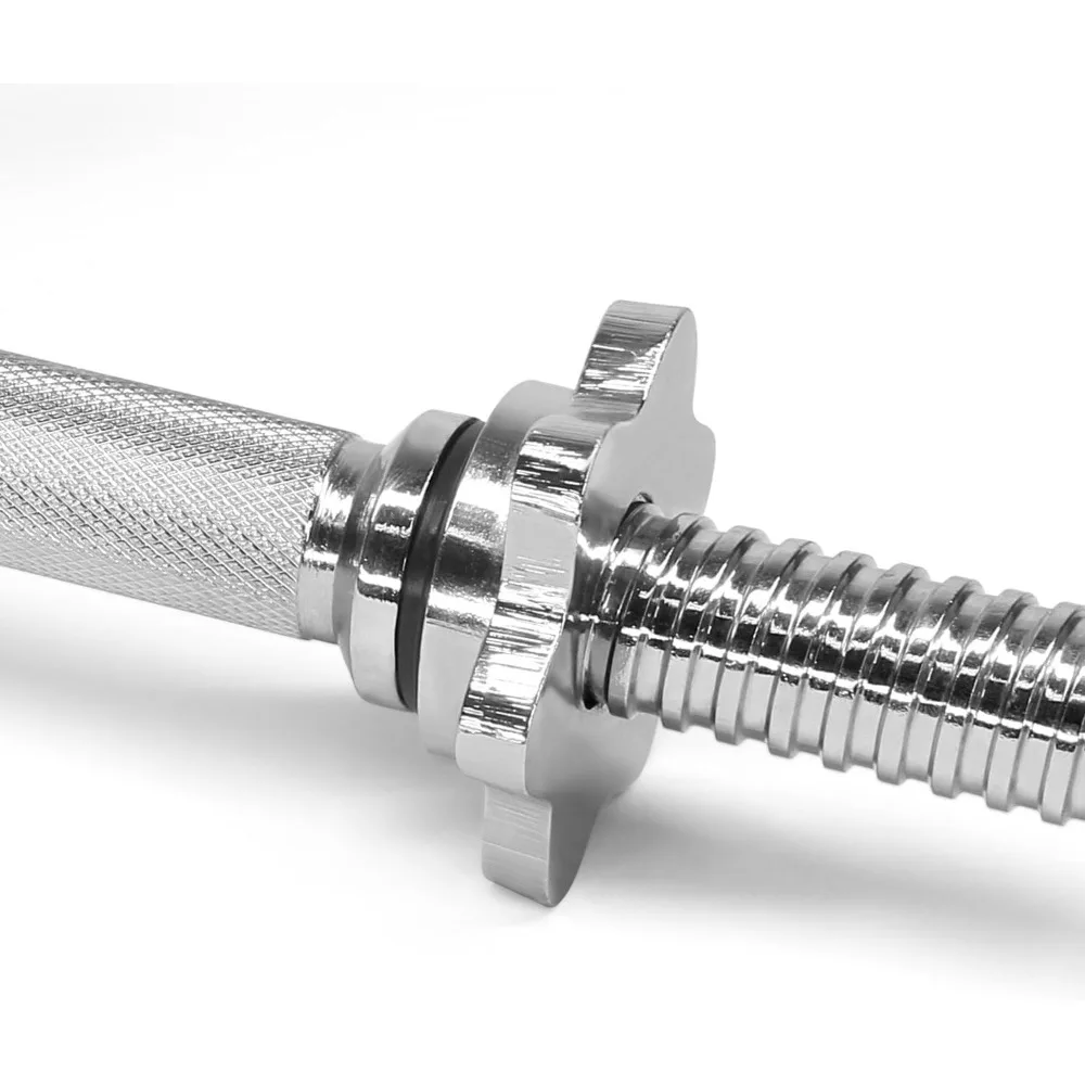 مقابض دمبل قابلة للتعديل مقاس 14-24 بوصة مع أطواق آمنة، قبضة مطاطية لألواح الوزن مقاس 1 بوصة - معدات الصالة الرياضية المنزلية #6