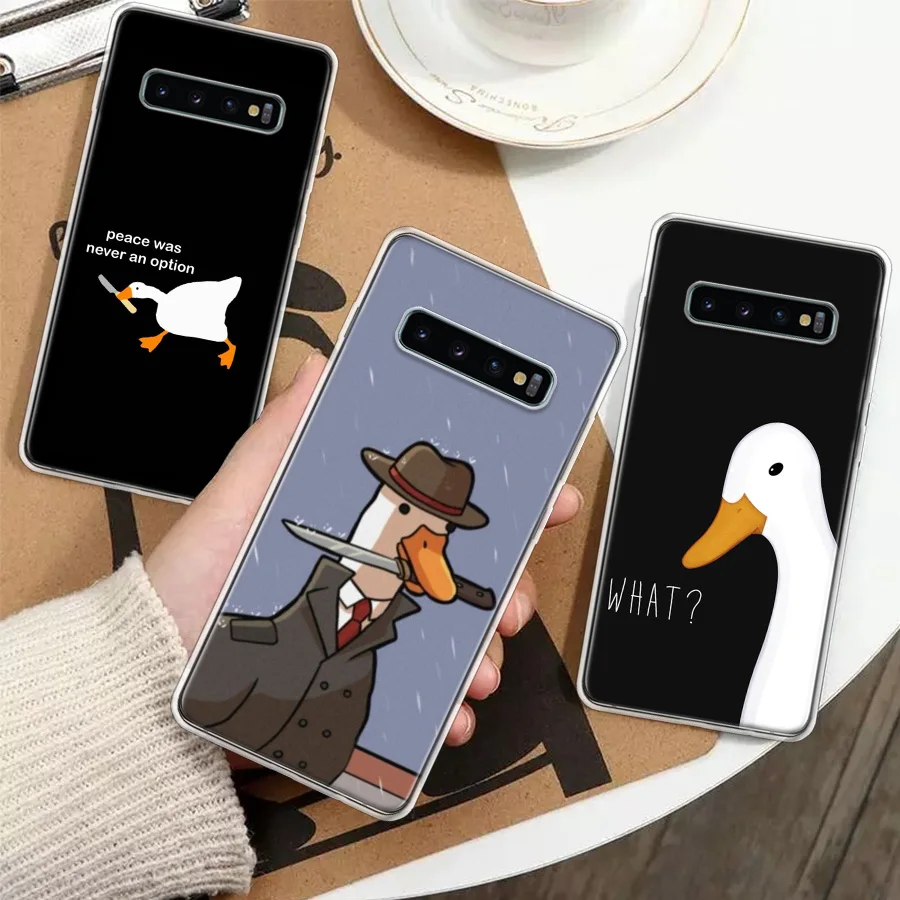 Cartoon Cute Goose Game Silicon Call Phone Case For Samsung Galaxy A51 A50 A71 A70 A41 A40 A31 A30 A21S A20E A10 A6 A7 A8 A9 Cov