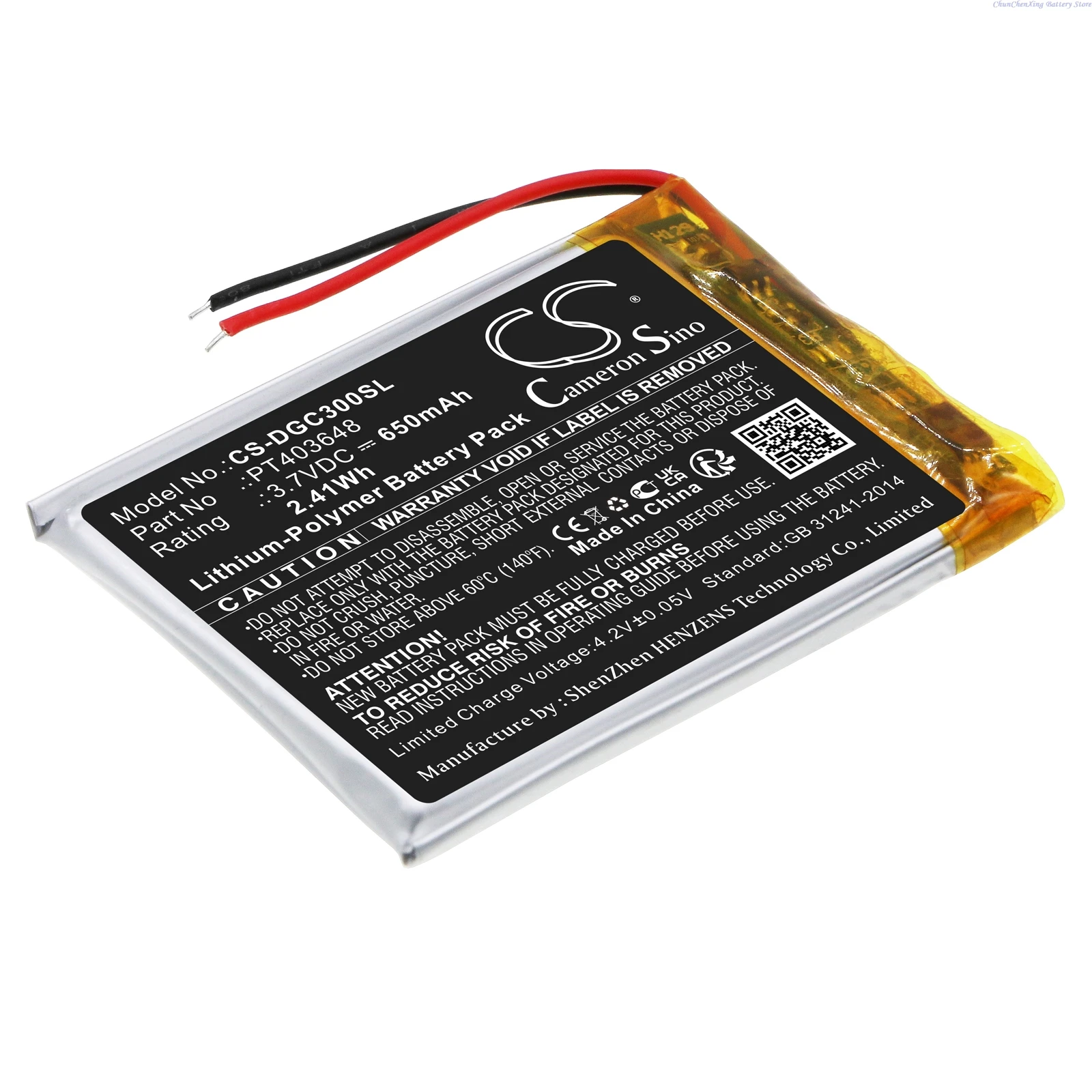 

CS 3.7V 650mAh replacement Wireless Headset battery PT403648 for DENON AH-GC30 +TOOL