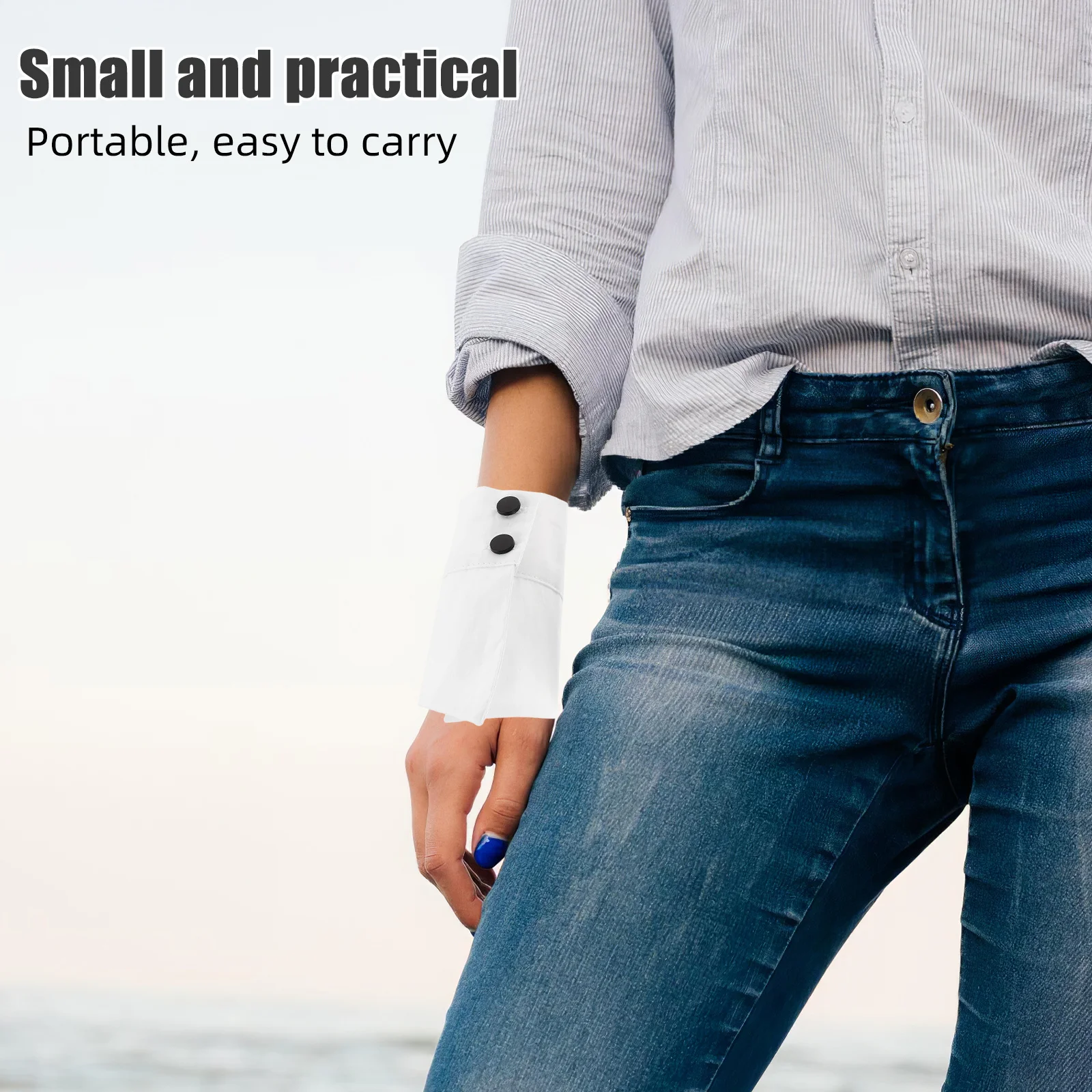 1 زوج انفصال وهمية الأكمام الأصفاد الأبيض القطن المعصم الأصفاد للنساء مكتب حزب زي الزخرفية الكفة كم المرأة