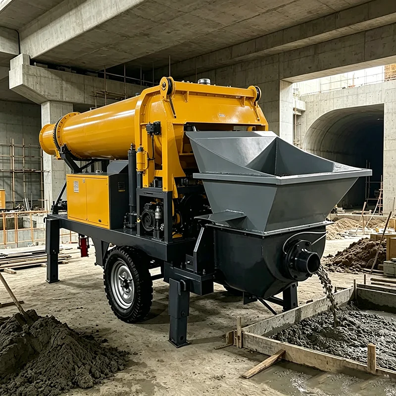 Compact Portable Concrete Pump Electric Diesel Dual‑use Concrete Delivery Pump for Small Construction Site Home Building