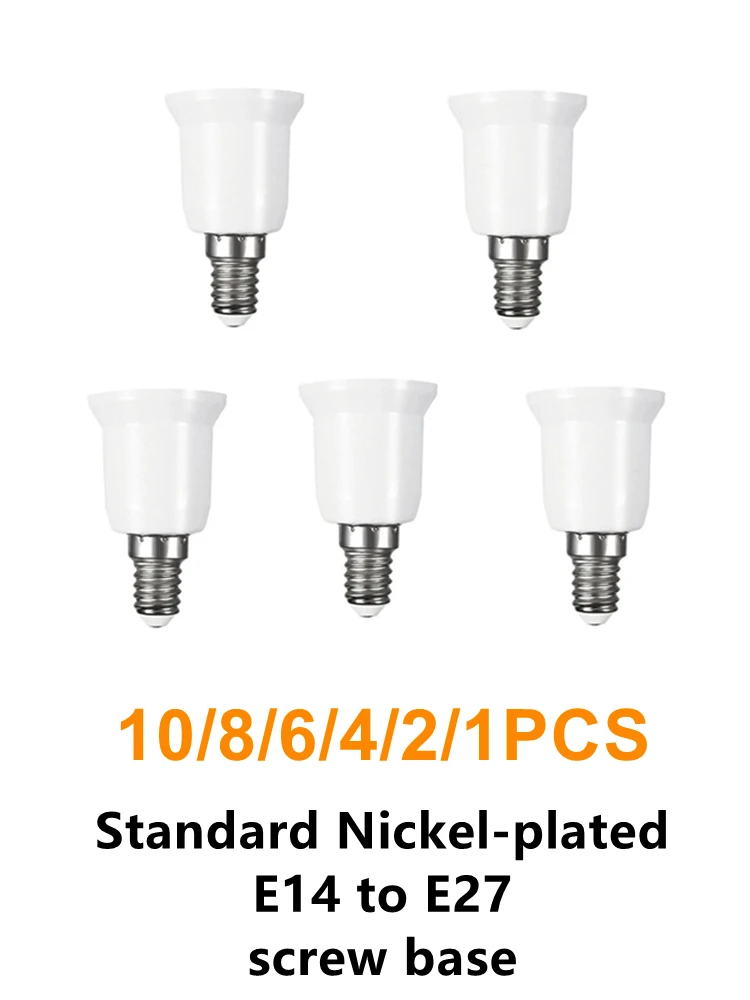 Adaptateur Standard E14 à E27, douille de Conversion 220V 110V, convertisseur en plastique, matériau de haute qualité, adaptateur d'ampoule, support de lampe
