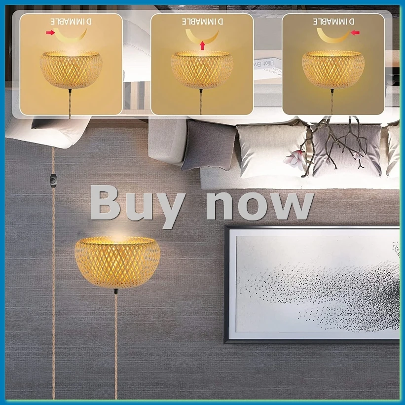 プラグインペンダントライト-ハンギングランプ-スイッチ付き-ロープコード付き-竹ランプシェード-籐製ハンギングライト-米国プラグ-abhg