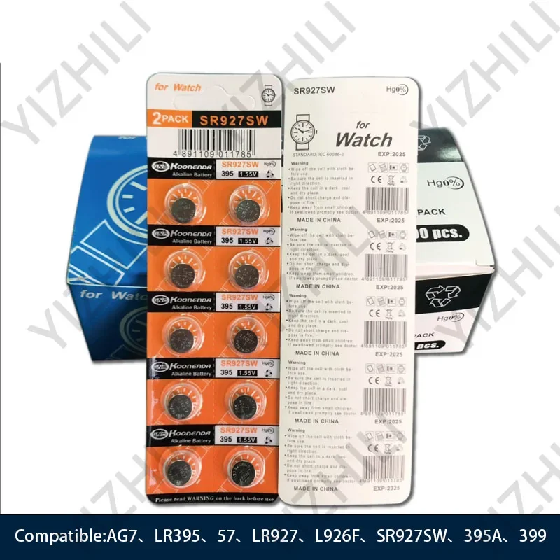 10 pz AG7 395 LR927 muslimatsr927sw batterie al litio batteria a bottone per orologio giocattoli controllo calcolatrice giocattolo