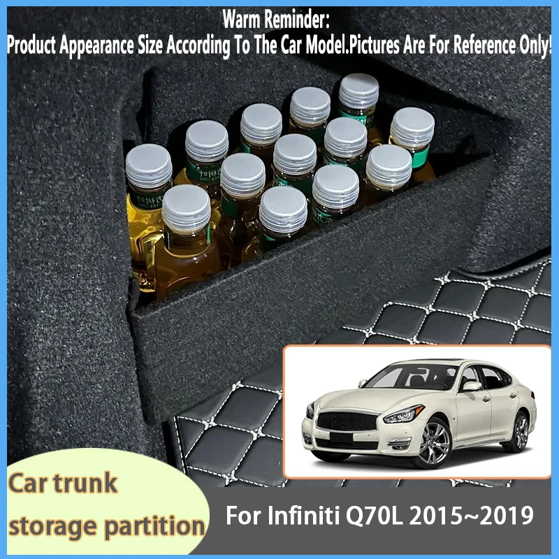 

For Infiniti Q70L 2015~2019 Y51 Car Organizer Thickening Trunk Side Partition Trunk Interior Storage Box Parts