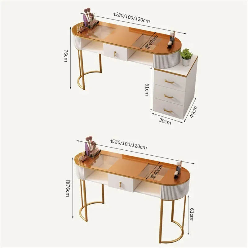 Modern Simple Manicure Table single double Nail Table for Beauty Salon Designer Professional Nail Tables nail Salon Furniture