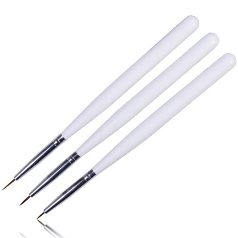 3 Stücke Nail art Pinsel Liner Skizze Zeichnung Stift Nagelbürste Für Uvgelpoliermittel Nail art Malerei – Detail 1
