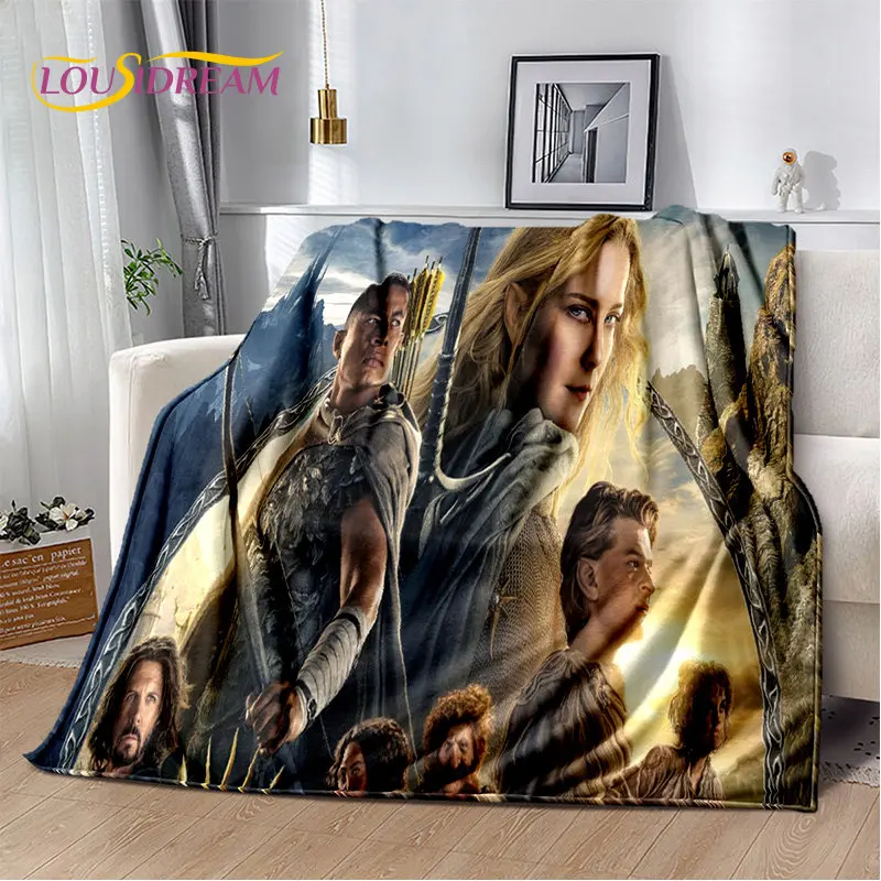 

The Rings of Power TV Movie Soft Plush Blanket,Flannel Blanket Throw Blanket for Living Room Bedroom Bed Sofa Picnic Cover Kids