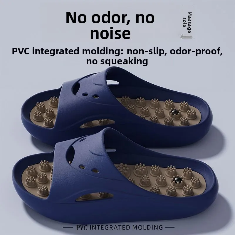 

Women's Massage Slippers Indoor Anti-Slip Particle Sensation Slip-Resistant Summer Slippers Casual PVC One-Step Slippers