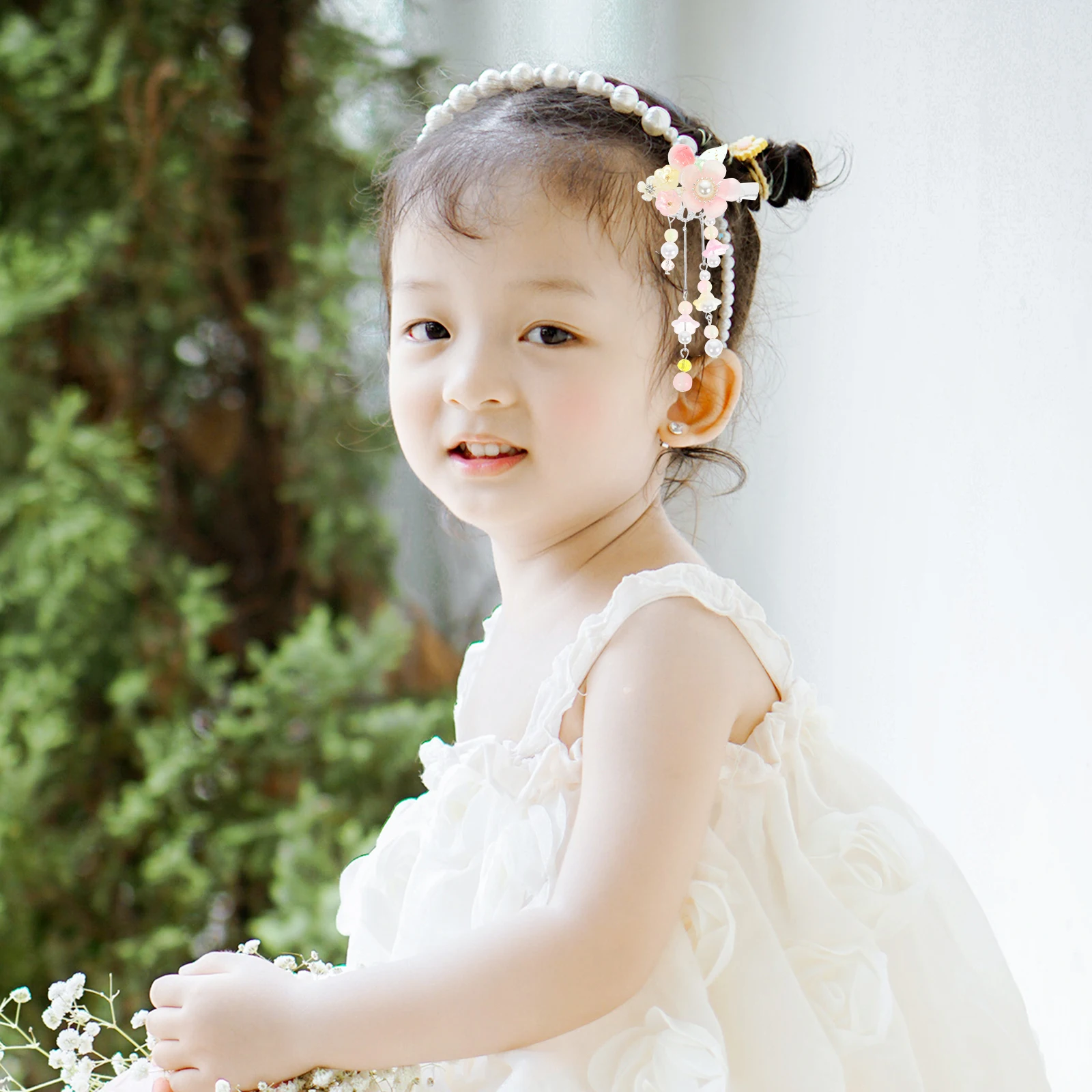 

1 Pair Hanfu Accessories Chinese Tassel Hairpins Ancient Style Flower Hair Clips For Women Bridal Aesthetic Barrettes Thick Hair