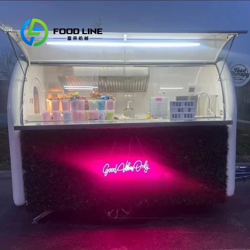 

Small-Size Fully Equipped Food Trailer Street Juice Coffee Bar Mobile Kitchen Mini Restaurant Truck Customized