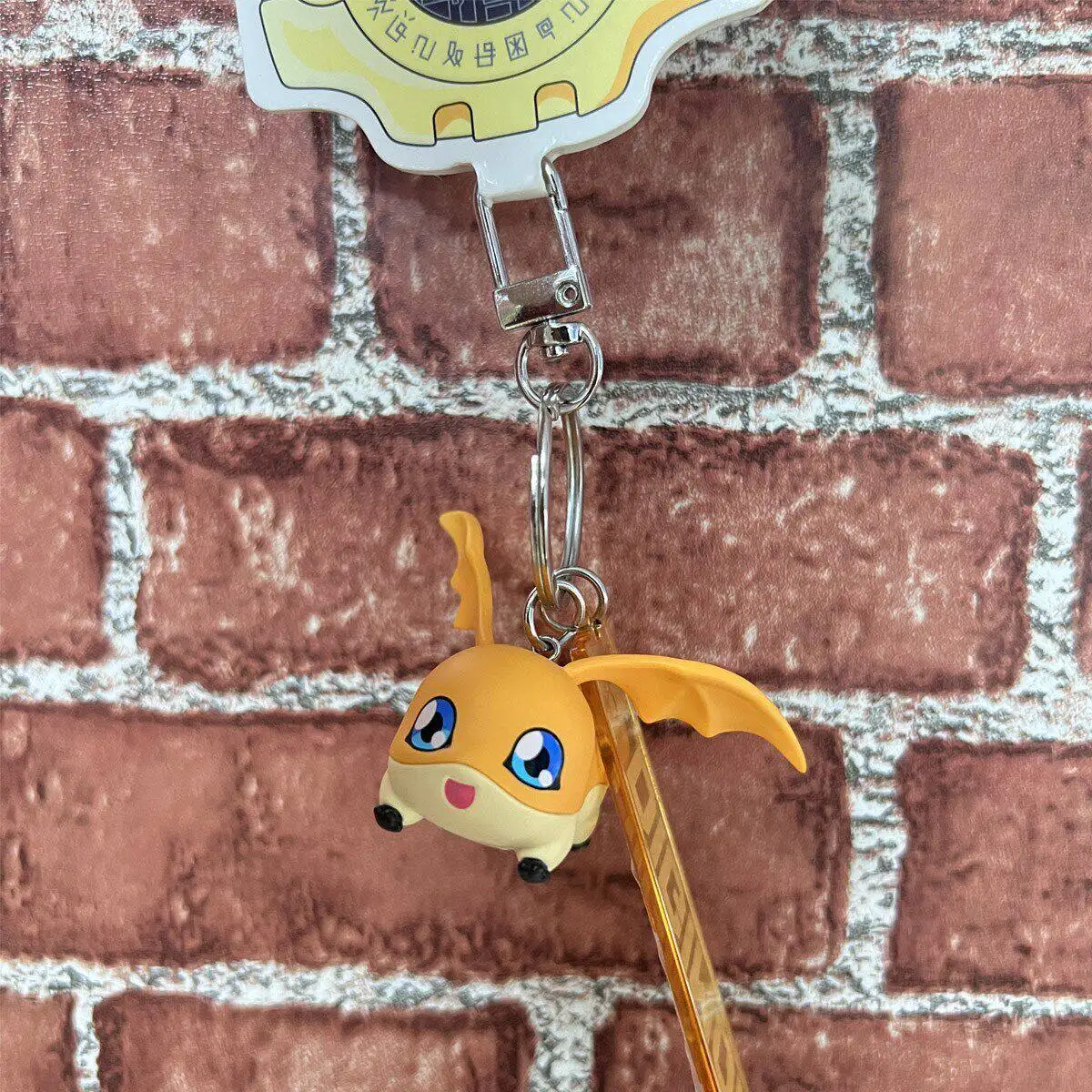 Genuine In Stock Digimon Patamon 3D Keychain Cute Anime Figure Key Ring Bag Pendant Collectible Gift