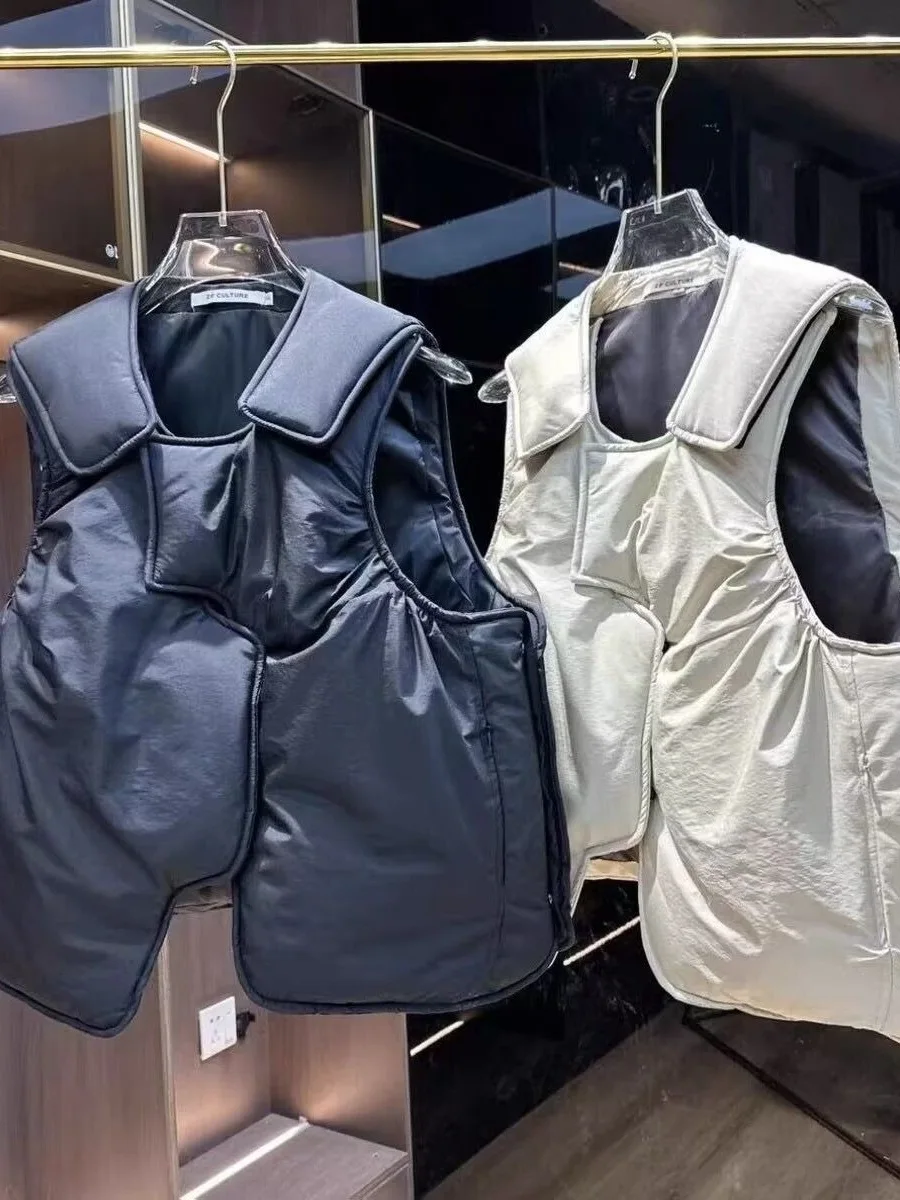 

Мужской хлопковый жилет Svel Magic Tape, свободный крой, модный лоскутный жилет, осень-зима, новинка, молодежный размер подставки