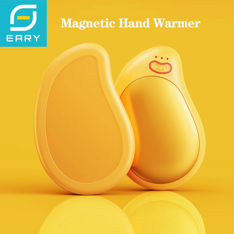 

Eary Magnetic Rechargeable Hand Warmers 2000mAh*2 Pocket Size USB Portable Hands Heater Festival Gifts for Men Women Kids Friend