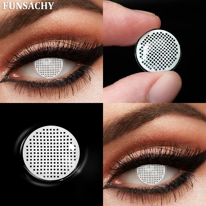 FUNSACHY Cosplay Draak Contactlenzen voor Ogen Anime Rollenspel Lens Halloween Cosplay Zwarte Contacten Jaarlijks Cosmetica Leerlingen
