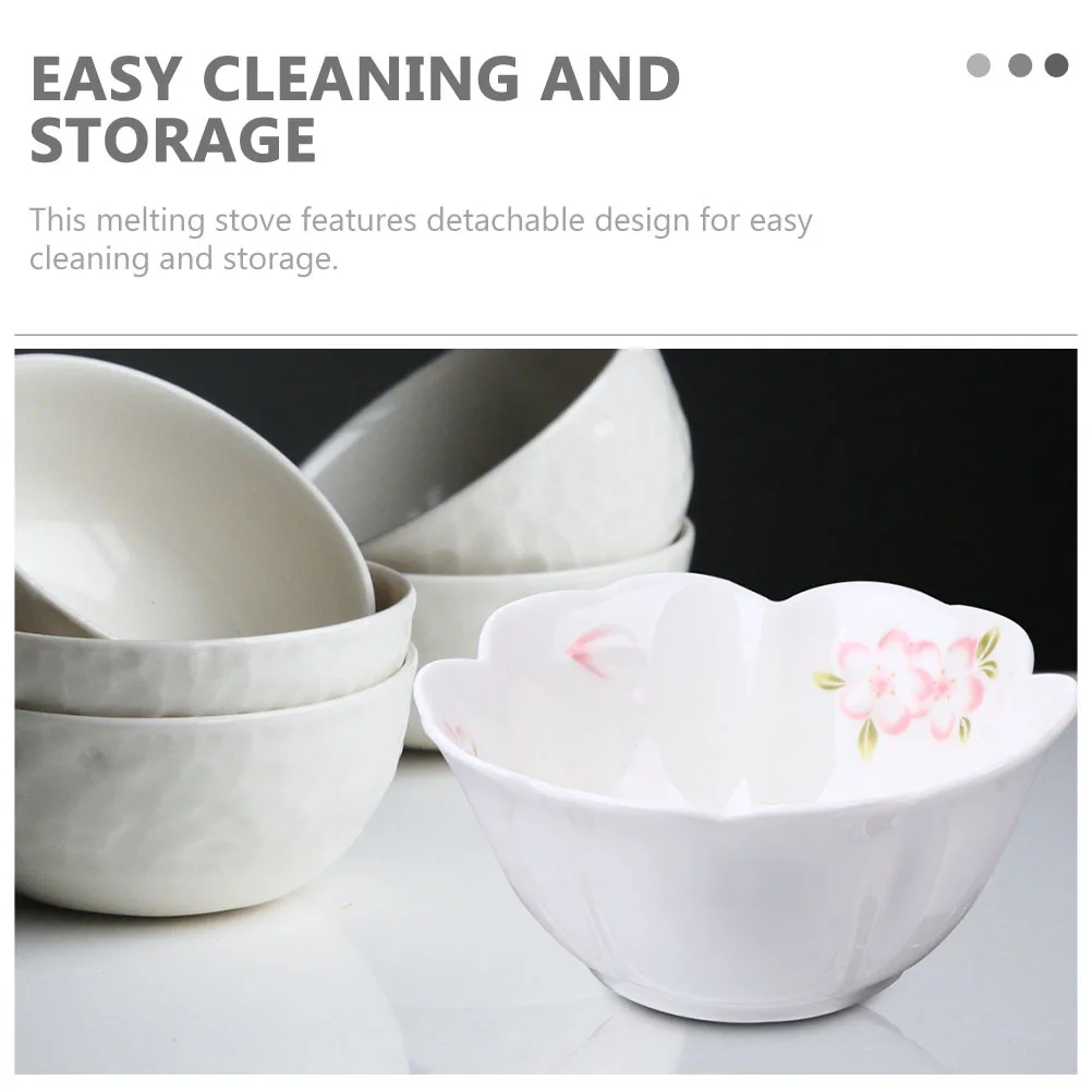 

1 комплект, плавильная печь для шоколада, керамический горшок для фондю, кухонный нагревательный инструмент, принадлежности для плавления масла, сыра, конфет