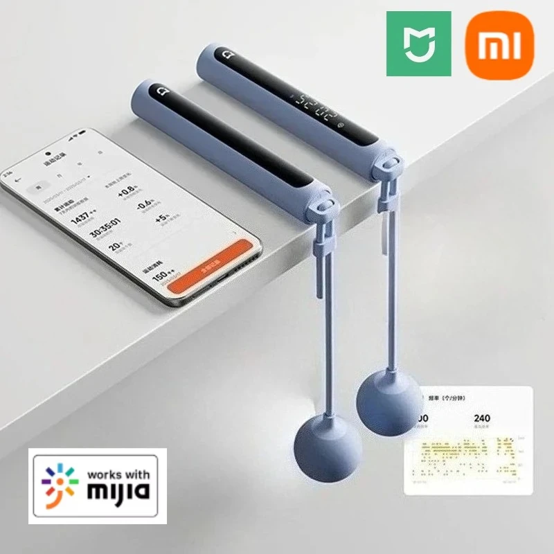 Xiaomi Mijia Smart Rope Skipping 2 Precise Counting Digital Display Screen Bluetooth 5.1 Data Analysis Work For Mihome App