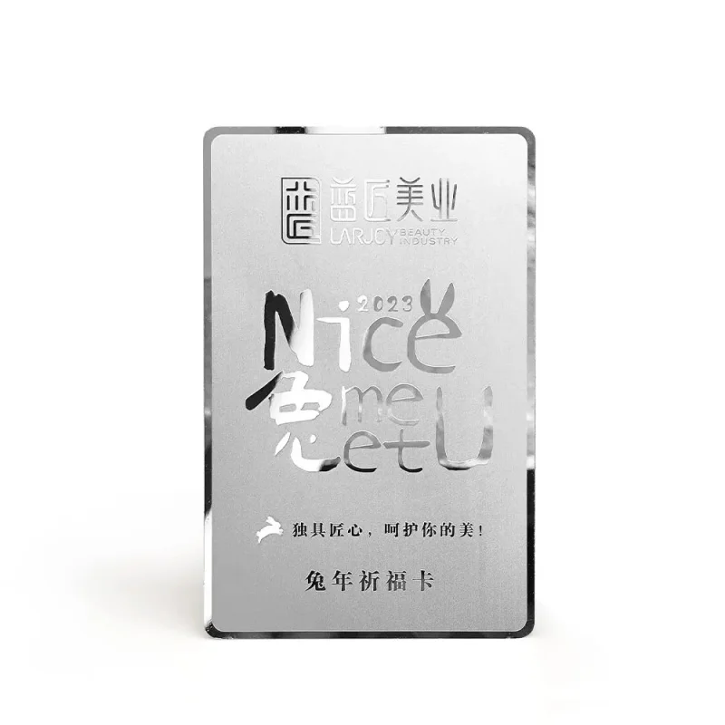 .pieces.Custom.Printable Stainless Steel VIP Membership Cards Blank Customized Printing NFC Chip Metal Business Ca