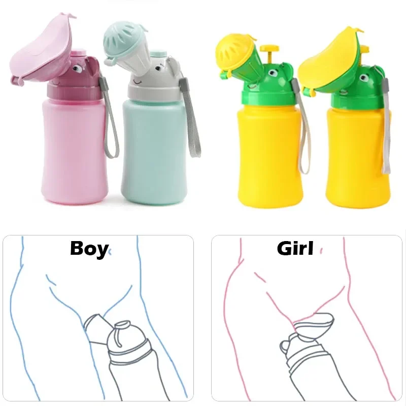 Toilet Pee Bottle  Emergency Portable Kids Urinal Outdoor Car Travel Shrinkable 600/750ml Anti-leakage Boy Girl Training Potty