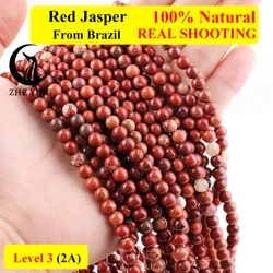 Zhe Ying Cheap Red Jasper Gmestone Beads Round Loose Beads for Braclet Making Diy Jewelry Supply