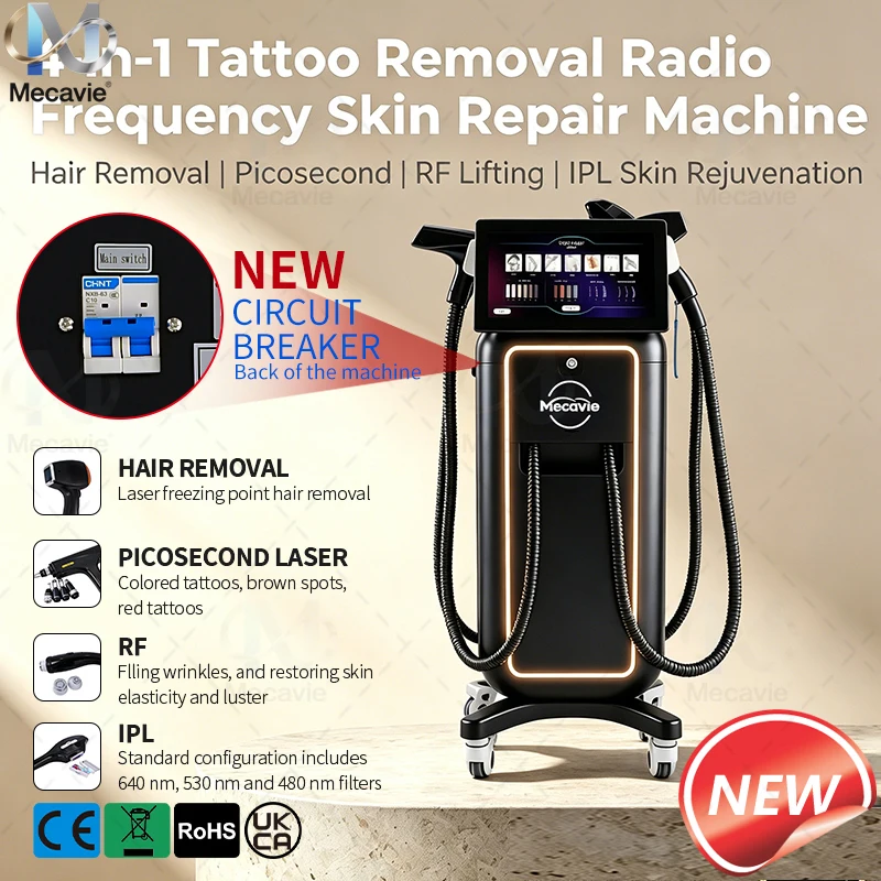 Ice Cooling 5000W 5Waves Multi‑Wavelength Laser Machine Painless Permanent Hair Removal Skin Rejuvenation Salon Beauty Equipment