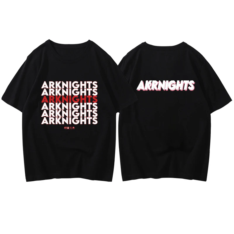 Game Arknights Print T Shirt Rhodes Island T-shirt Japan Anime Tops Lappland Taxas Exusiai Hoshiguma W Cosplay Casual Man Tshirt