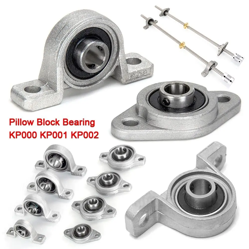 Durable Mounted Block Housing 8mm 10mm 12mm 15mm KP000 KP001 KP002 Thrust Bearing Pillow Block Bearing ZINC Alloy