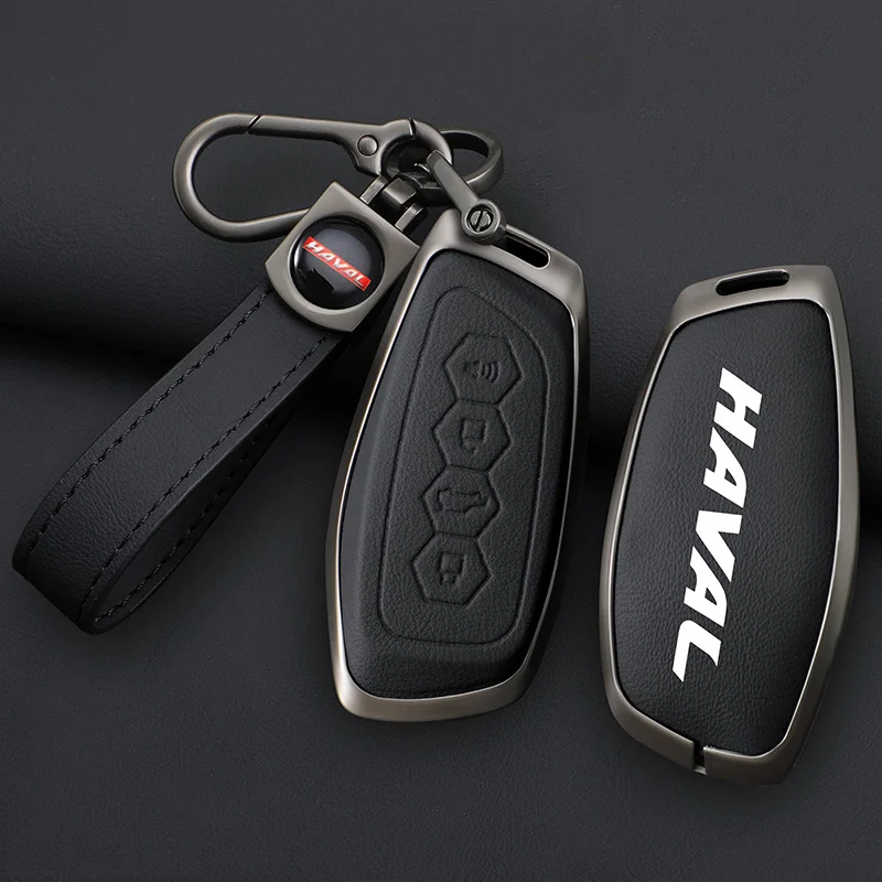 Zinc Alloy Leather Car Key Case Cover for Great Wall Haval/Hover H1 H6 H7 H4 H9 F5 F7 H2S Car-covers Shell Accessories