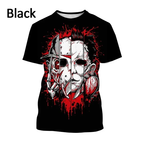 Halloween Michael Myers 3d Print T-shirt Men Women Fashion T-shirts Boys Tops Tees Horror Oversized Summer Tshirt Men's Clothing