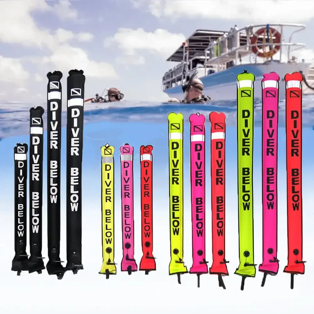 الغوص SMB 1.2 متر 1.5 متر 1.8 متر العوامة الملونة الرؤية السلامة نفخ Smb سلامة سطح إشارة علامة العوامة ملحق بكرة مجموعة #2