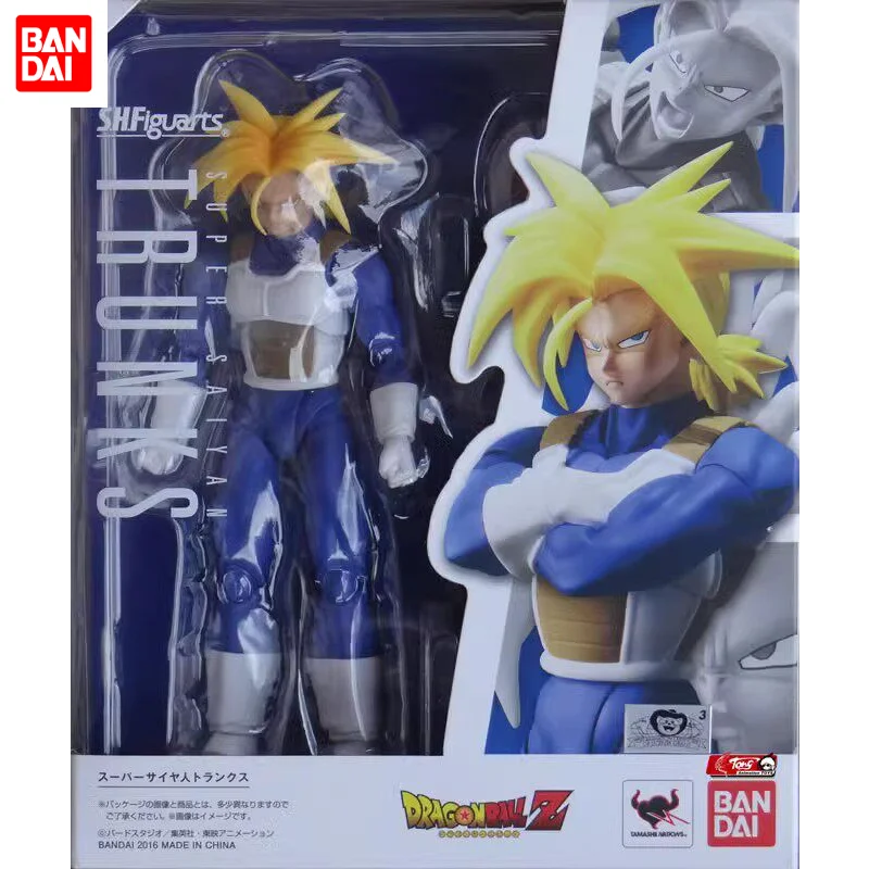 

Оригинальная коллекционная фигурка Bandai SHF Dragon Ball Super Saiyan Trunks (Duraggs) с желтыми волосами, подвижная, в наличии
