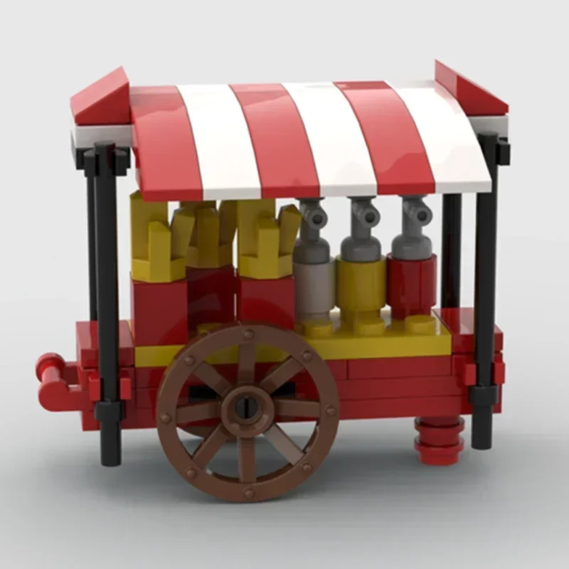 

Moc Building Bricks City Street View Model French Fries Stand Technology Modular Blocks Gifts Christmas Toys DIY Sets Assembly