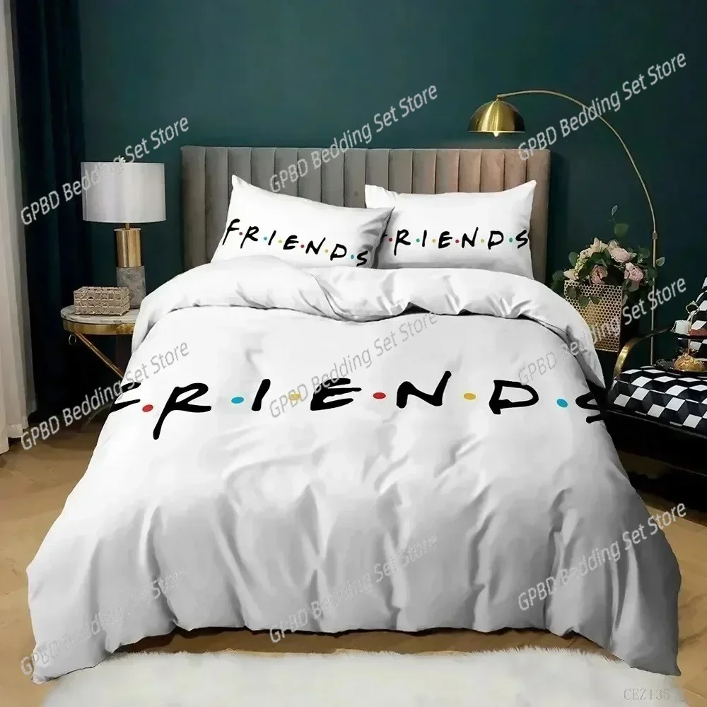 3D Printed Friends Tv Show Style Bedding Set Bedroom Soft Modern Bedspreads Comefortable Duvet Cover Quilt Cover And Pillowcase