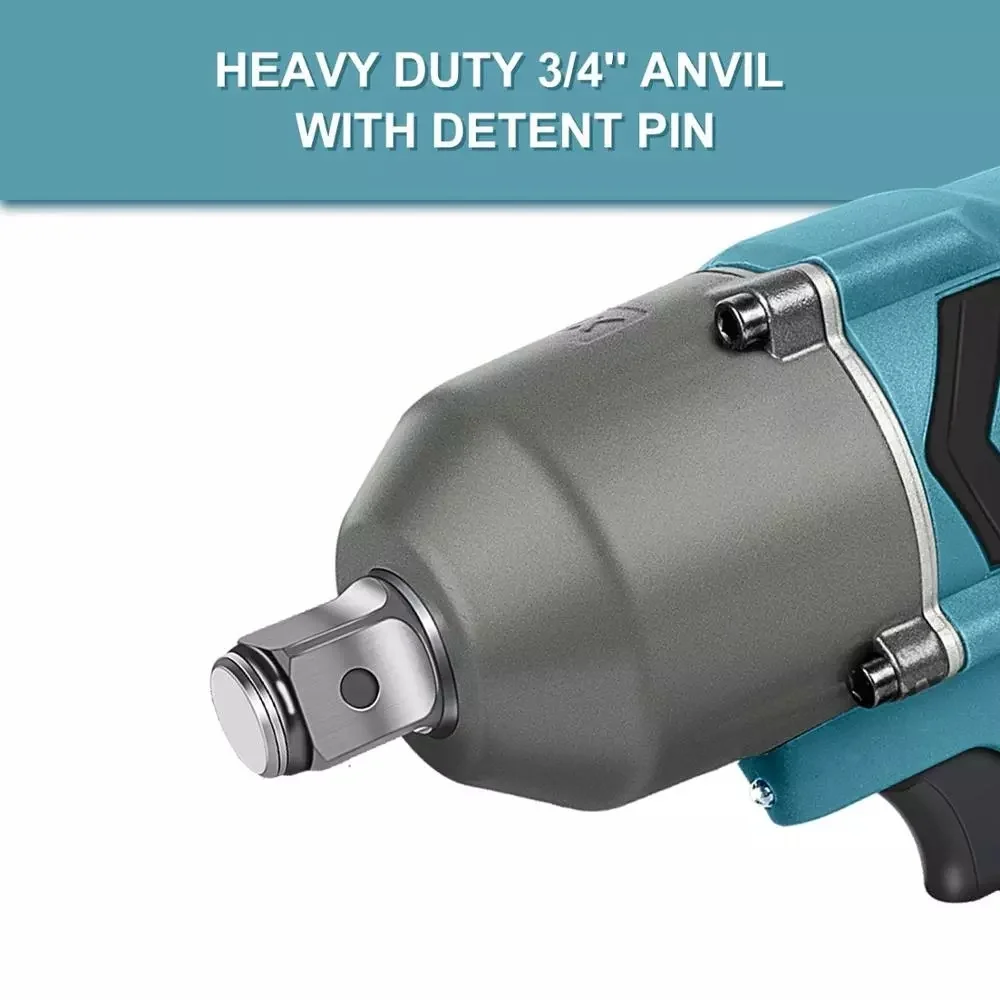 18V Electric Impact Wrench Brushless 1200 N.M Cordless Socket Wrench High Torque 1/2 Power Tool for Makita Battery Accessories