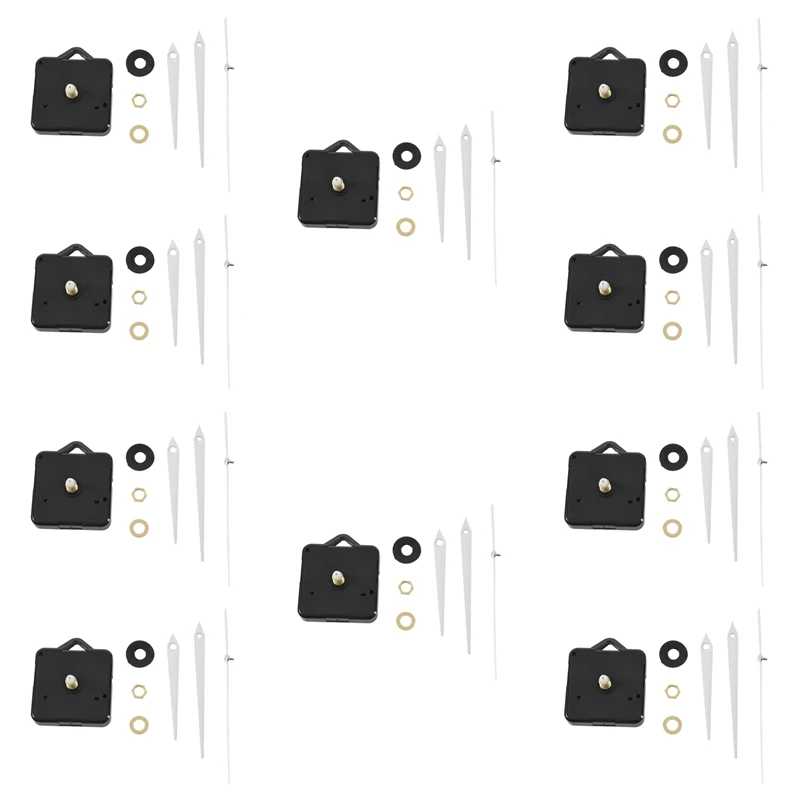 20X Quartz Clock Movement Mechanism DIY Repair Parts + White Hands