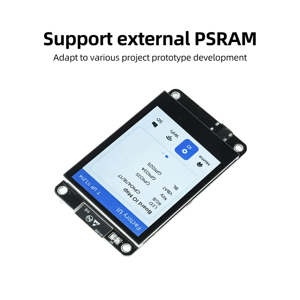 ESP-32 Entwicklungsboard 2,8-Zoll Kapazitiver Touchscreen 240x320 Display Kompatibel mit Wi-Fi BT – Detail 8