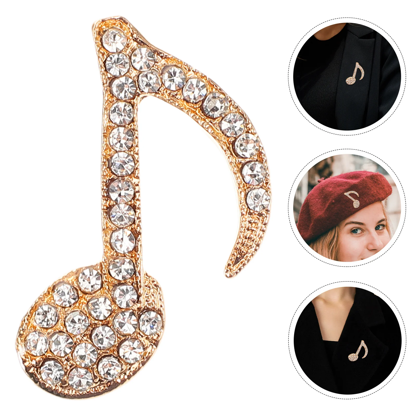 

Music Note Brooch Pin Vintage Enamel Alloy Design For Women Lapel Pin Jewelry Accessory Scarf Hat Jacket Backpack Suit Decor