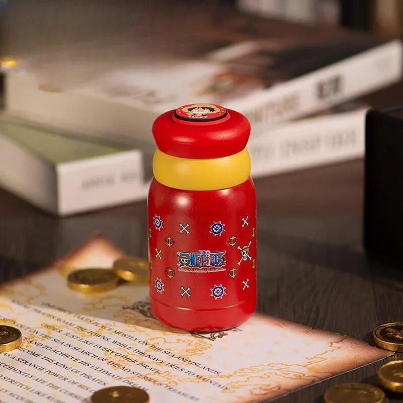 Desenhos animados de aço inoxidável isolados Cup, Correias criativas personalizadas para crianças, copo de água de grande capacidade, uma peça, Chopper Luffy