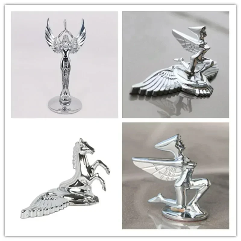 

Quality 3D Zinc Alloy Golden Silver Horse Eagle Goddess Emblem Rear Trunk Badge Side Logos 21*9cm Car Styling Accessories