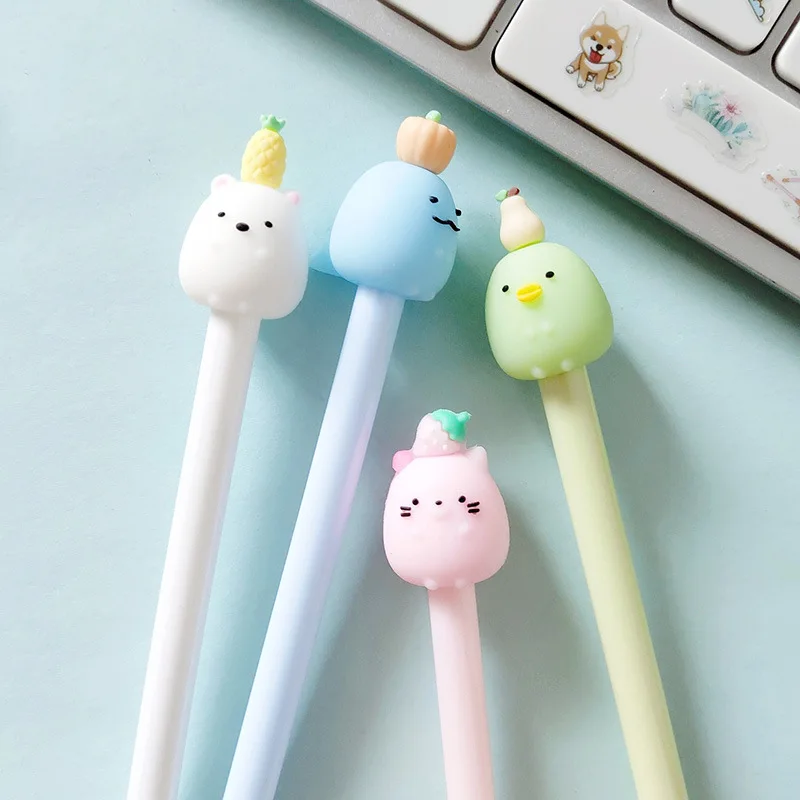 Back to School Cute Kawaii Small Animals Gel Pen 0.5mm Black ink Refill Pen Office School Stationery Pens Gifts Kids Love it