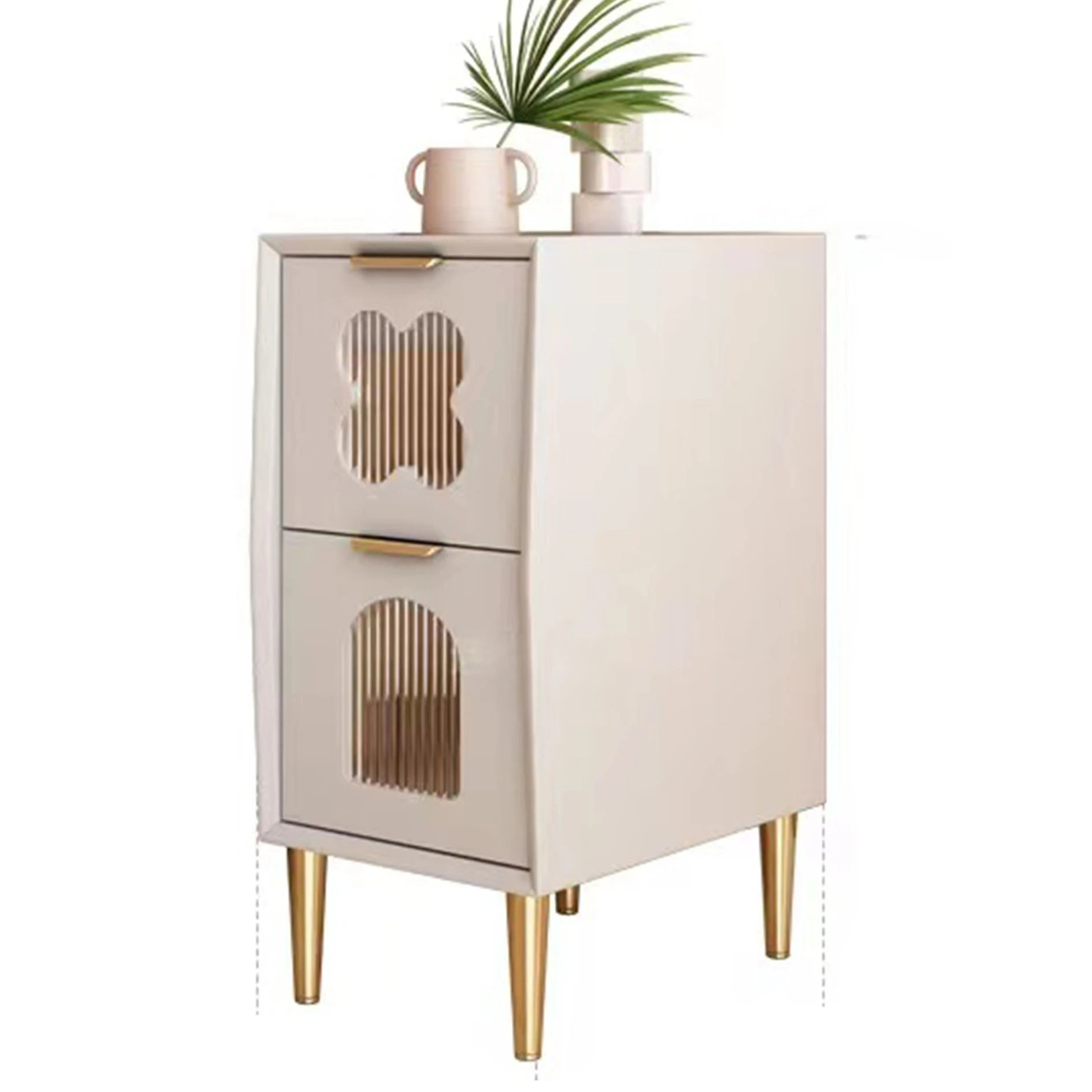 

Mini bedroom solid wood bedside table, ultra-narrow small apartment storage cabinet