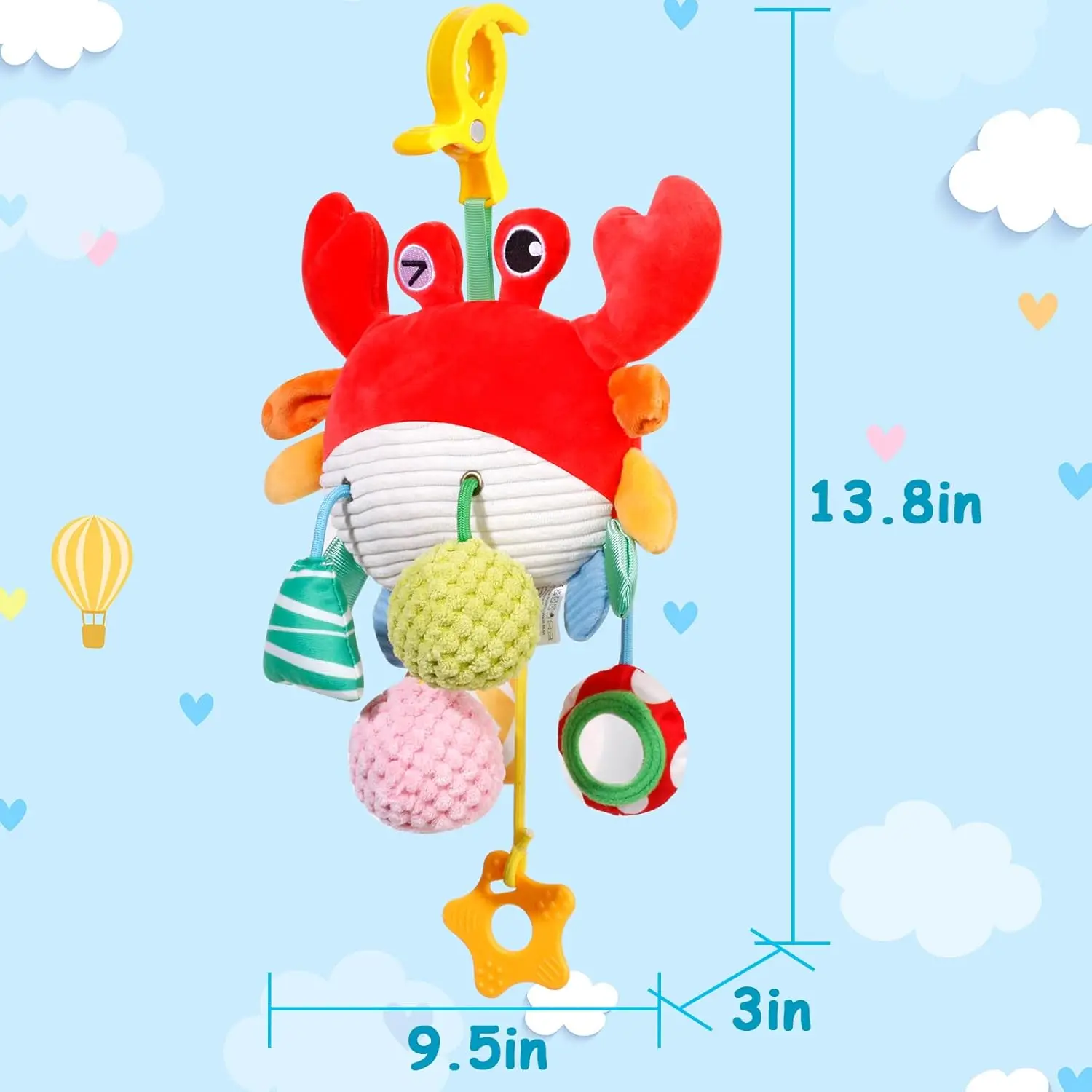아기 침대 교수형 Drawstring 응원 장난감 혁신적인 신생아 진정 핸드 벨 조기 개발을위한 완벽한 장난감 선물 아기 장난감