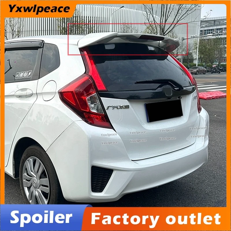 

RS Style ABS Plastic Rear Led Rear Roof Spoiler Trunk Wing Car Accessories For Honda Fit Jazz GK5 2014 2015 2016 2017 2018 2019