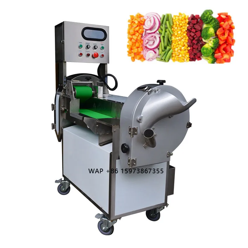 Industrial Multifunctional Vegetable and Fruit Slicer Processing Line Cutting Machine 220V/380V 750W+375W+250W