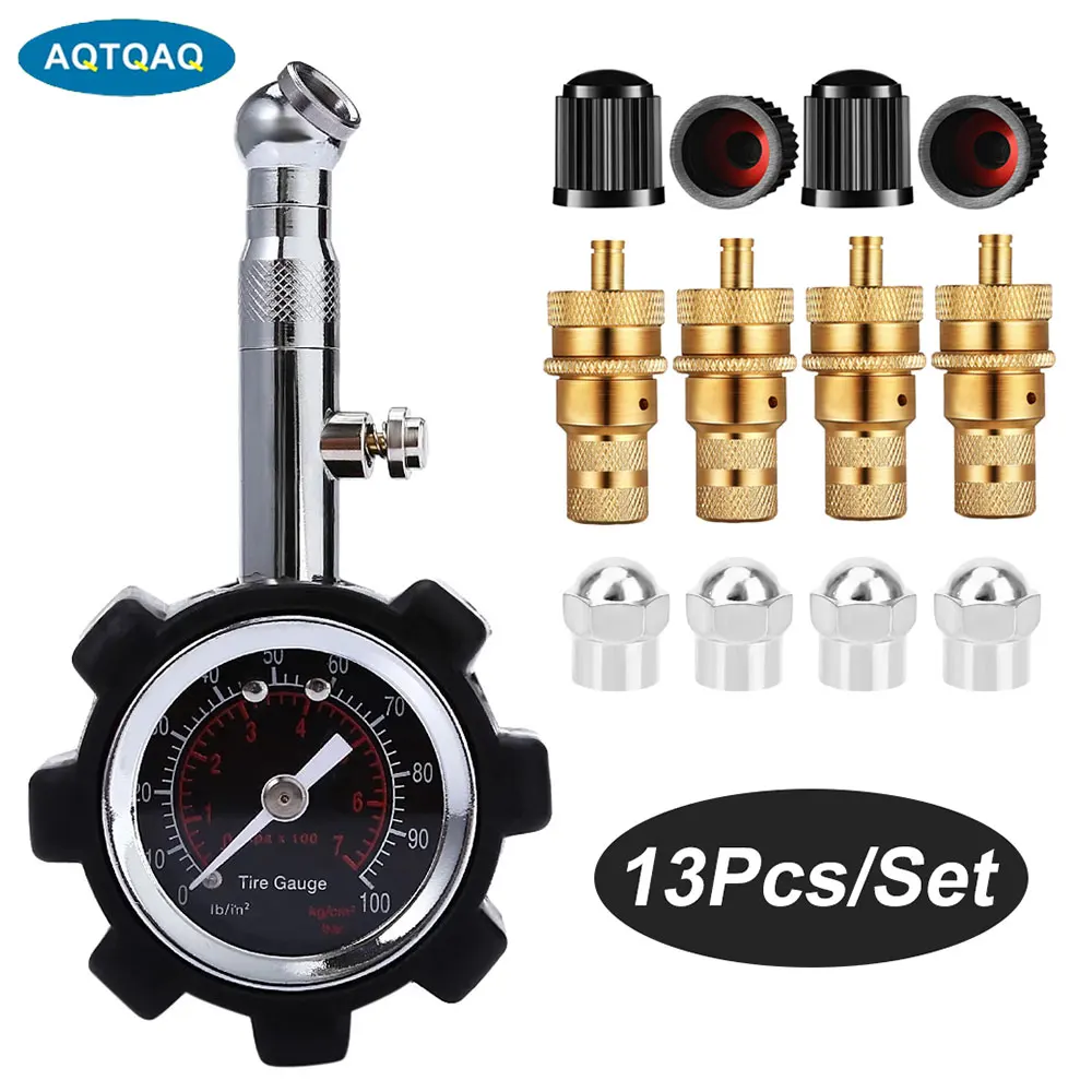 Tire Deflator Kits - Air Pressure Gauge for Cars, Trucks & Motorcycles, Tire Deflator with Gauge for The Best Offroad Experience