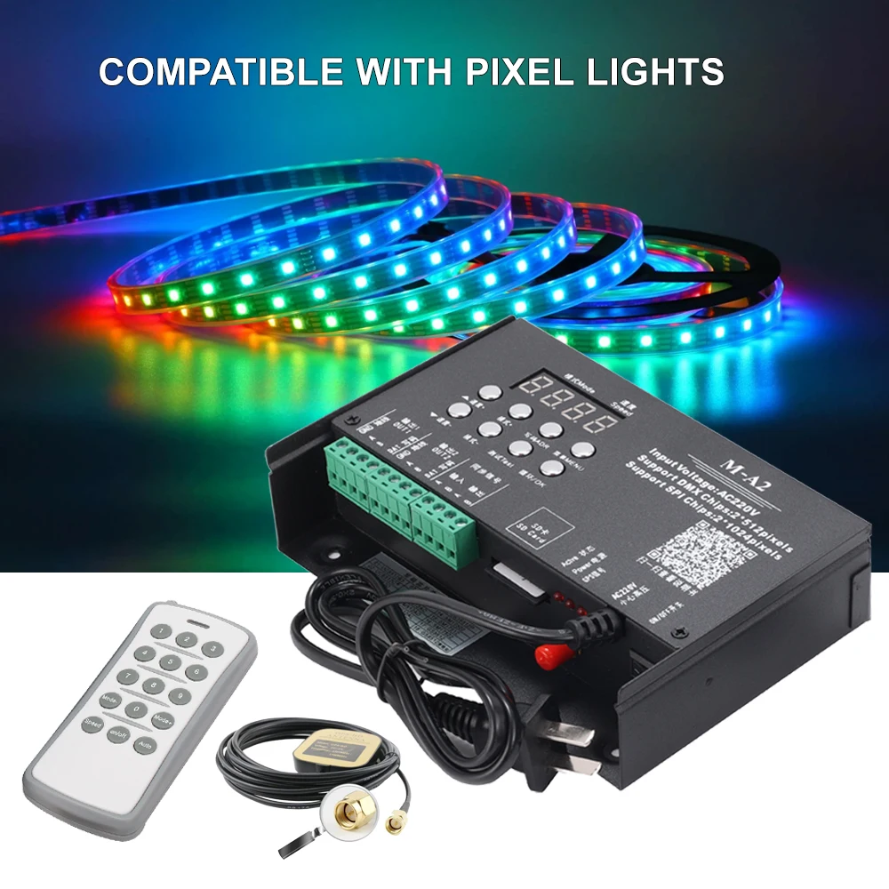 M-A2 2 Port DMX 512 TTL 1024 IC RDM Decoder Master RGB LED Strip Light Constant Voltage Program Project Controller