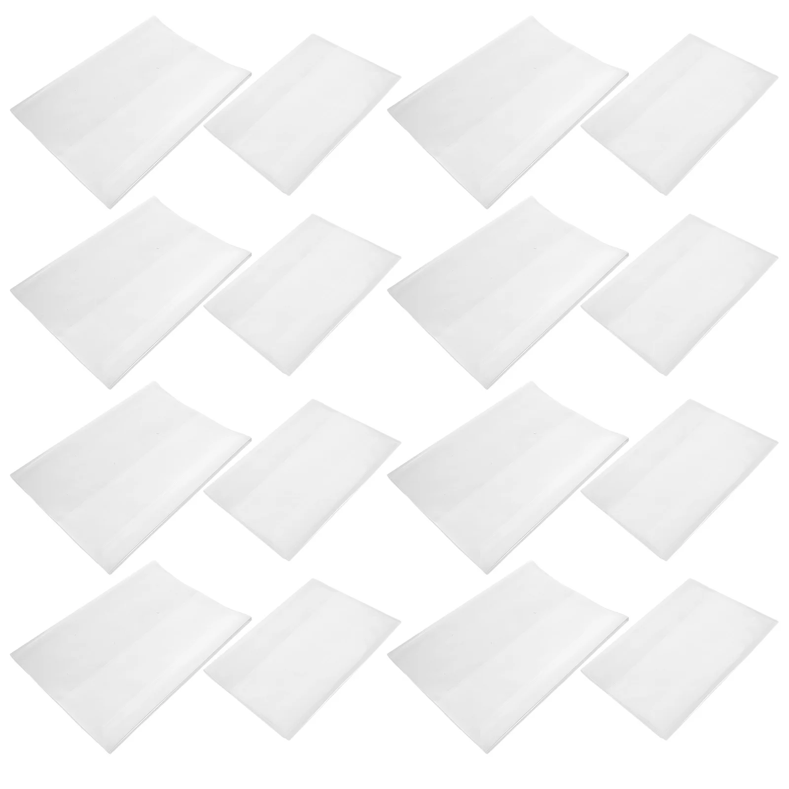 20 قطعة أغطية شفافة أكمام كتاب بلاستيكية واضحة قابلة لإعادة الاستخدام حامي للكتب المدرسية غلاف فني دفتر القصاصات المضادة للخدش