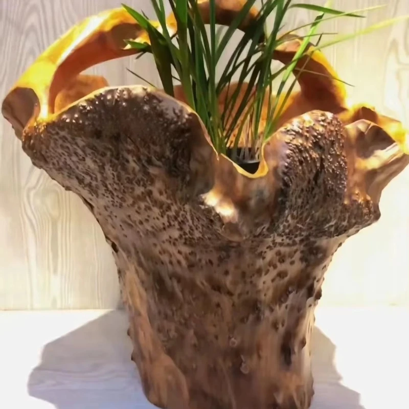 

Декоративная бочка из кедрового дерева, высокая чаша с ручкой, ручная работа